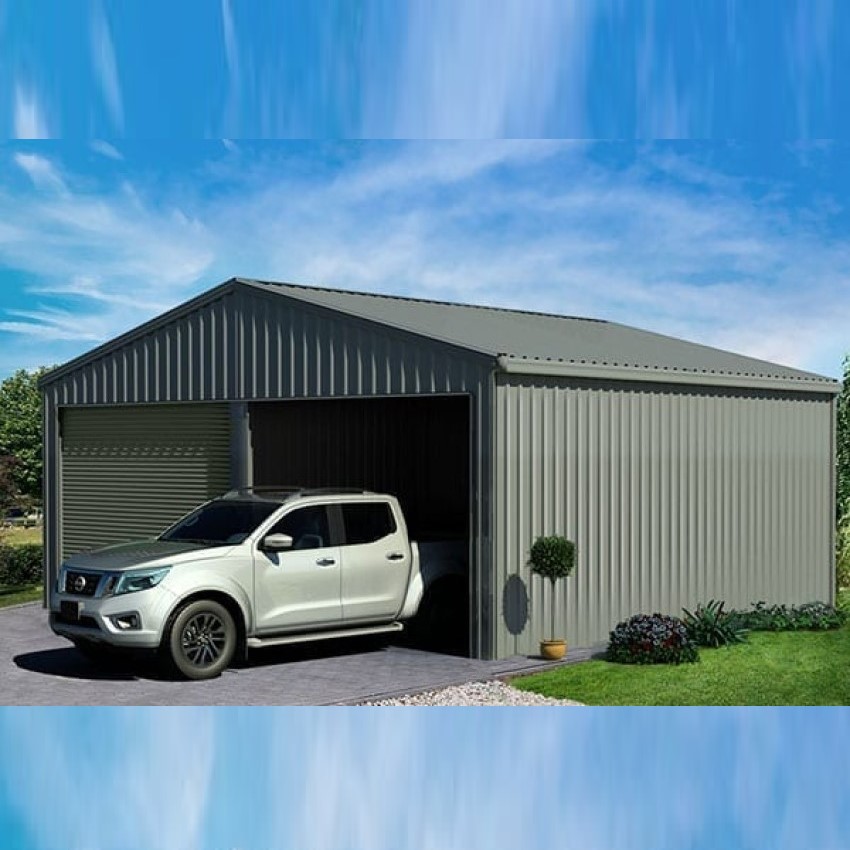 UBild Economy Double Garage 6m x 6m with Roller Doors