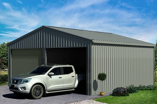 UBild Economy Double Garage 6m x 6m with Roller Doors