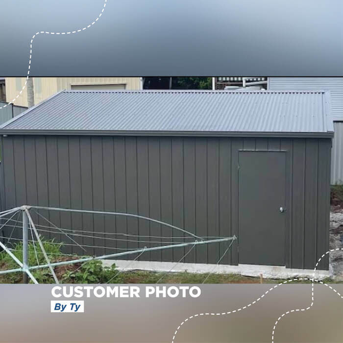  UBild Economy Single Garage 4.36m x 6m with Roller Door