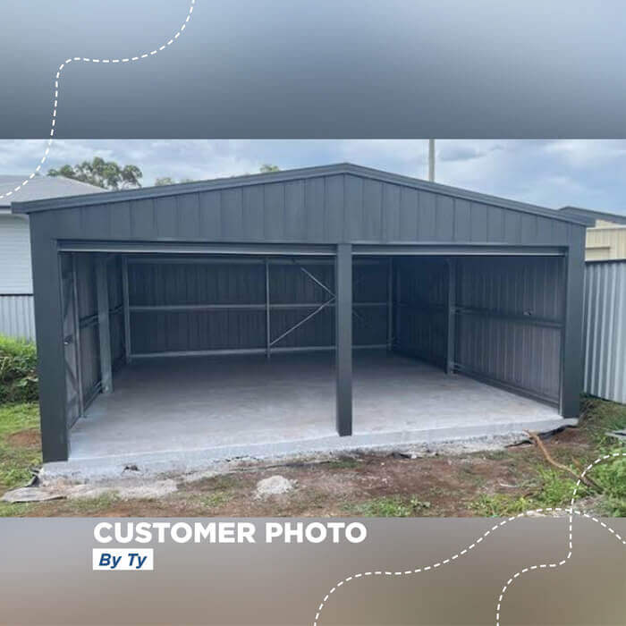  UBild Economy Single Garage 4.36m x 6m with Roller Door